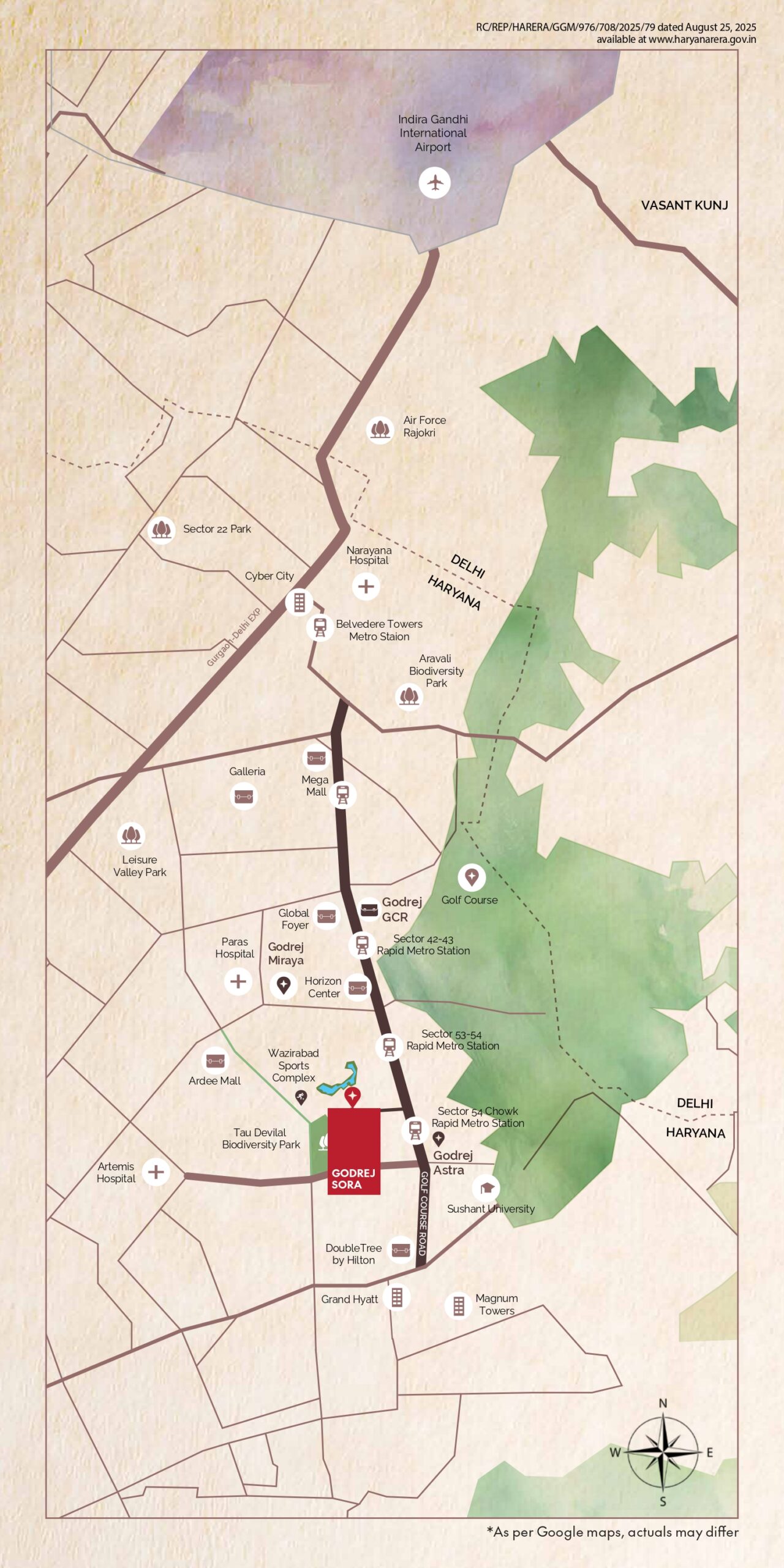 Godrej Sora Location Map