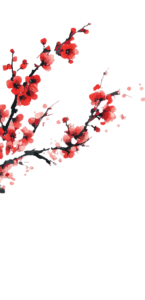 japenese painted flowers