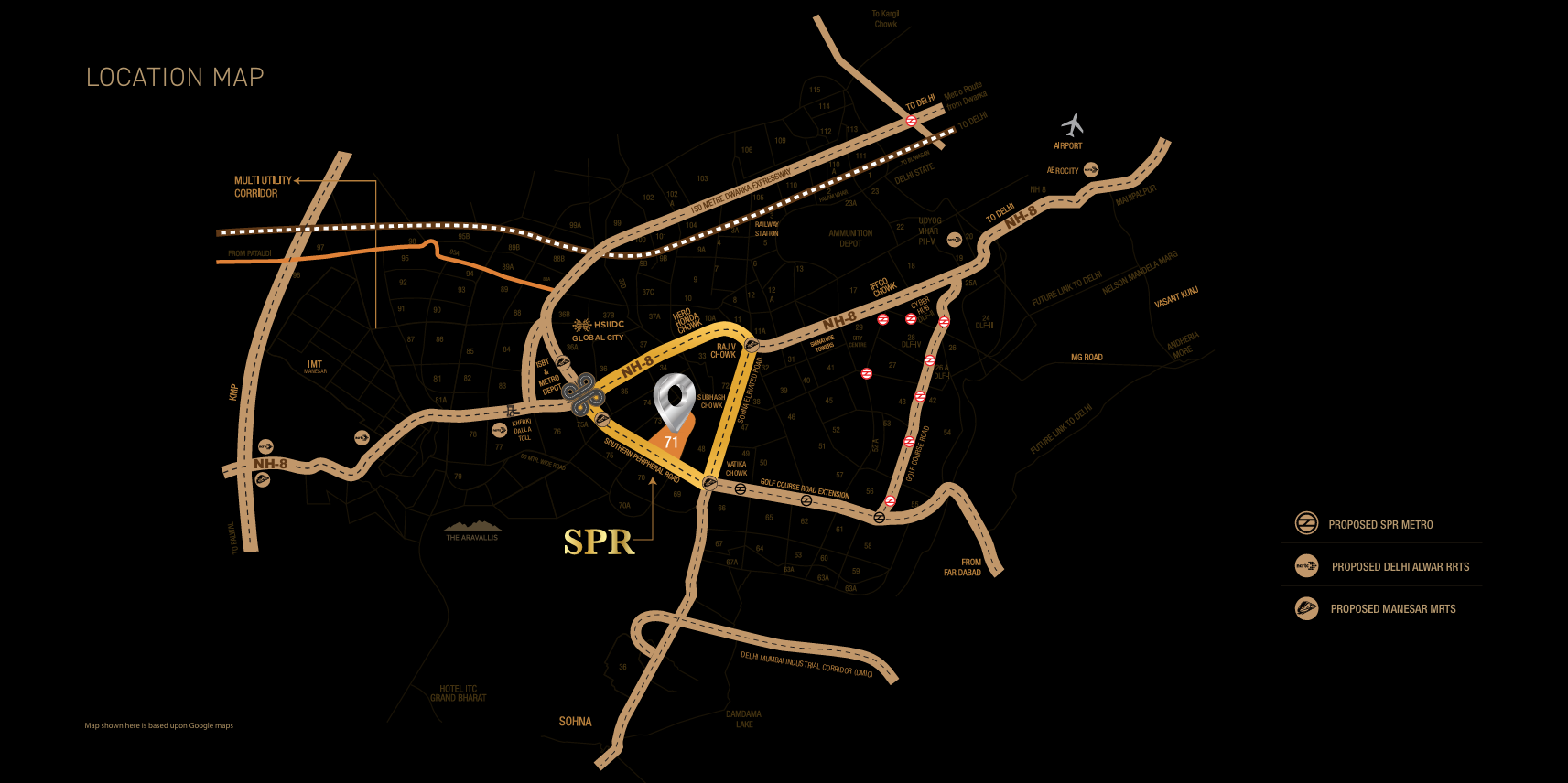 Sector 71 Gurgaon Location