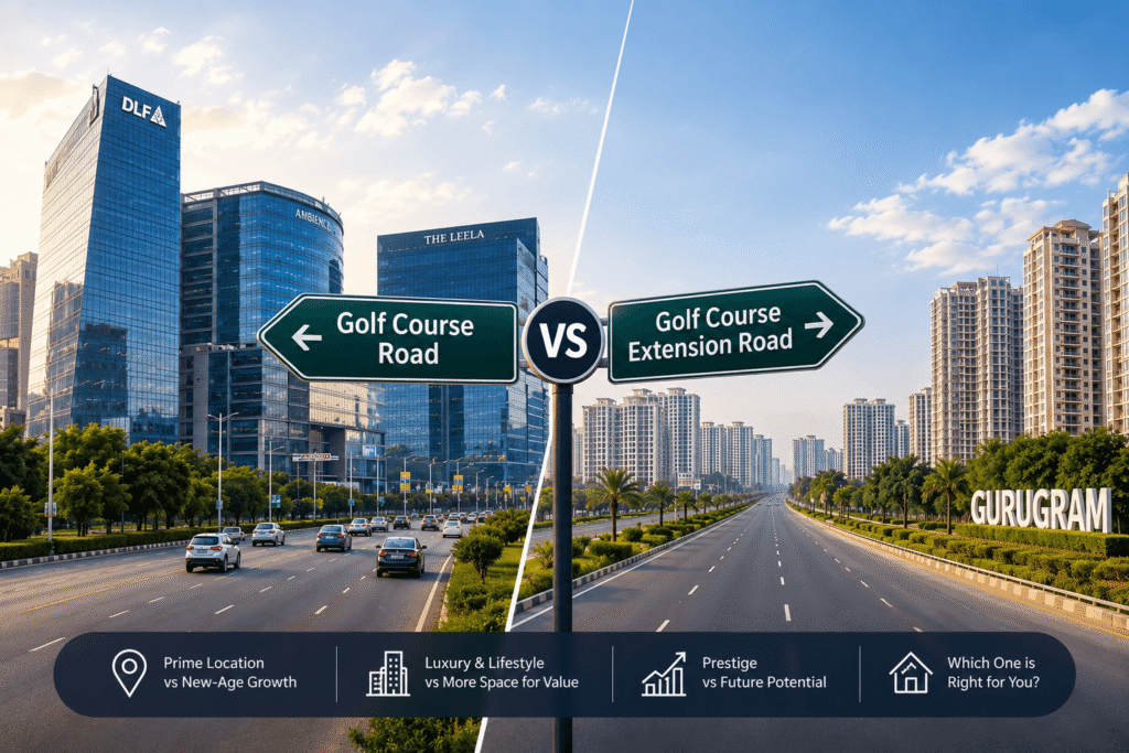 Golf Course Road vs Golf Course Extension Road: Which Gurgaon Address Should You Choose?